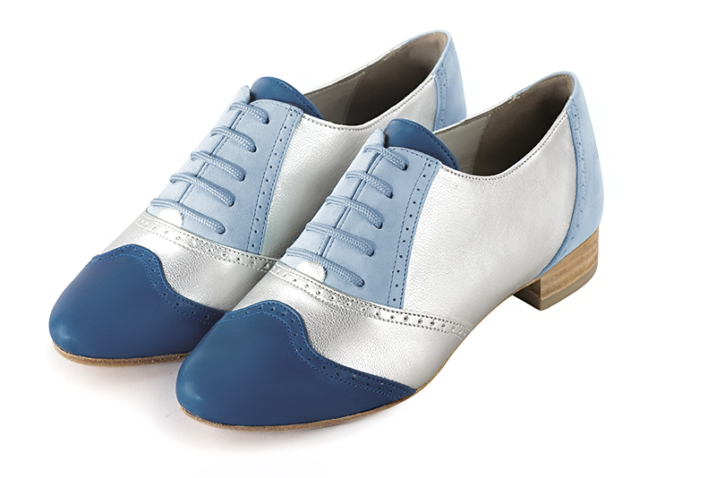 Light silver dress lace-up shoes for women - Florence KOOIJMAN